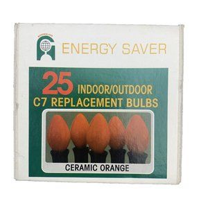 Vintage WONDERLAND Energy Saver C7 Indoor/Outdoor Replacement Ceramic Orange 25